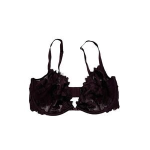 Victoria's Secret Size 34DD Purple Lace Embroidered Low Cut Demi Bra